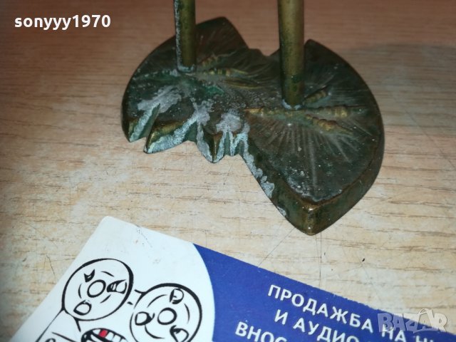 голямо фламинго-мед/месинг/бронз-33х20х16см, снимка 18 - Колекции - 30243701