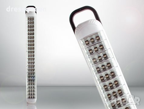 608 Аварийна акумолаторна лампа с 60 LED диода с дистанционно управление, снимка 4 - Настолни лампи - 30908865