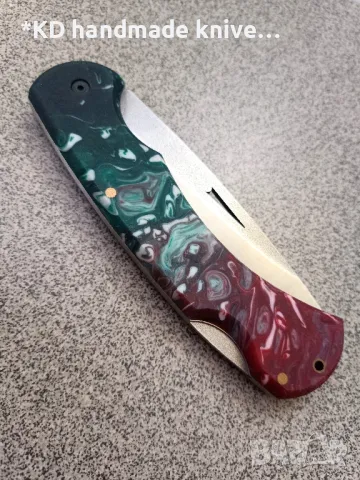 Сгъваем нож ръчно изработен, снимка 4 - Ножове - 48040073