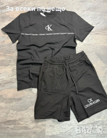 Calvin Klein Мъжки Летен Екип Тениска И Къси Панталонки👕🩳Мъжки Къс Комплект - 3 Цвята Код NGHSP87, снимка 3 - Спортни дрехи, екипи - 53924880