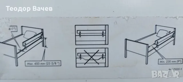 Предпазна преграда IKEA парапет, снимка 3 - Бебешки легла и матраци - 56461352