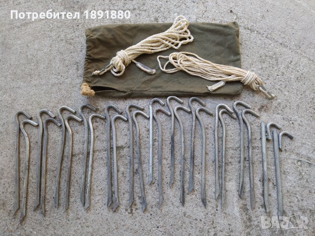 Военни колчета и въжета за палатка , снимка 1 - Палатки - 37635216