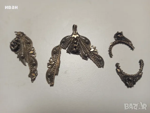 Парчета от обеци сребро, снимка 4 - Антикварни и старинни предмети - 48897611