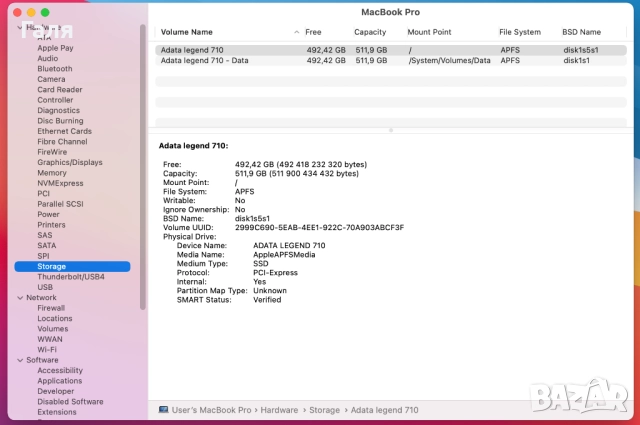Apple MacBook Pro 15" (Mid-2015, Retina), 16GB RAM, SSD, кирилица, снимка 10 - Лаптопи за дома - 52367134