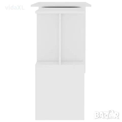 vidaXL Ъглово бюро, бяло, 200x50x76 см, инженерно дърво, снимка 6 - Бюра - 56147718