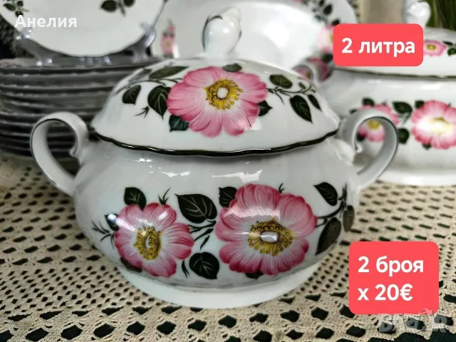 Winterling Bavaria Wild rose Дива роза за хранене , снимка 4 - Чинии - 56140908