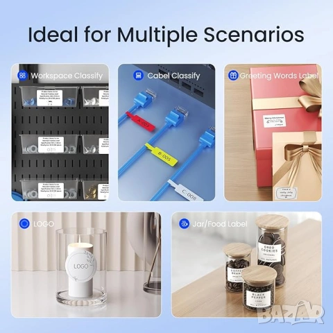 Принтер за етикети НОВ CLABEL 221D Bluetooth Thermal Label Printer , снимка 9 - Принтери, копири, скенери - 53927338