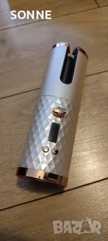 Немска автоматично въртяща се безжична керамична маша за коса - розова , снимка 12 - Преси за коса - 48434964