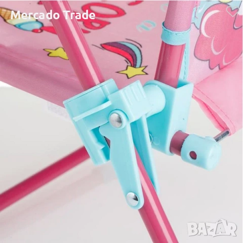 Детски стол Mercado Trade, Метален, Сгъваем, Еднорог, снимка 4 - Мебели за детската стая - 53967064