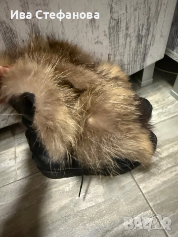 Разкошни боти естествена кожа естествен богат косъм от лисица  номер 39, снимка 3 - Дамски боти - 52818593