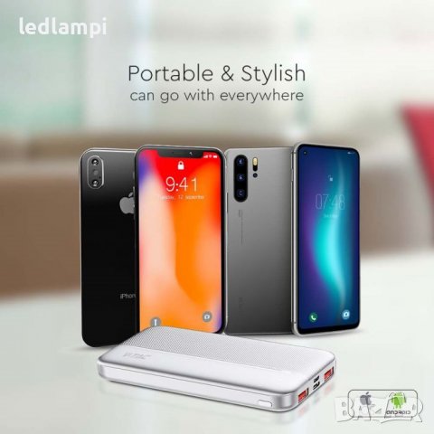 Външна Батерия 10000mAh Бързо Зареждане Бяла, снимка 3 - Безжични зарядни - 40081974