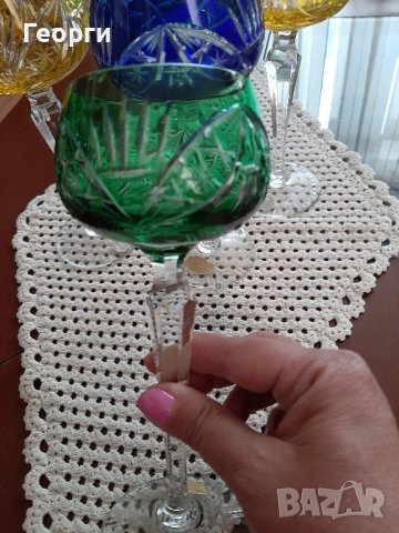Кристални цветни чаши, снимка 7 - Чаши - 42702782