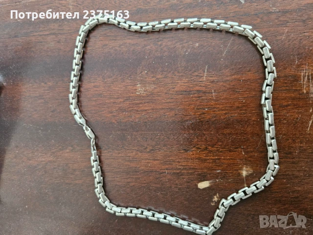 Сребърен мъжки синджир  , снимка 1