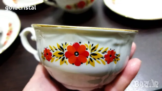 стар български порцелан чаши за чай кафе чайник заханица латиера , снимка 10 - Антикварни и старинни предмети - 48854961