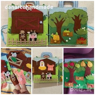 Тиха книжка по метода Монтесори/Развиваща книжка за най-малките, снимка 10 - Образователни игри - 39386167