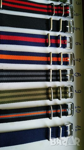 Текстилни каишки 18мм NATO, снимка 10 - Каишки за часовници - 34965493