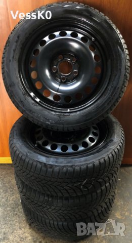 Dunlop ЗИМЕН комплект 205/55/16 гуми + VW 16" джанти, снимка 1