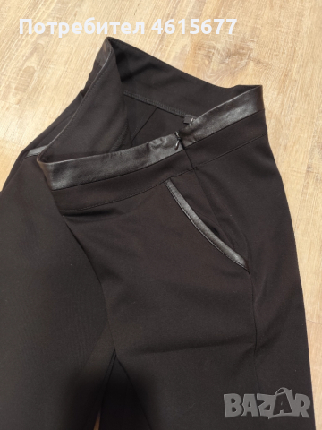 готин панталон с широки крачоли и кожа , снимка 6 - Панталони - 52055742