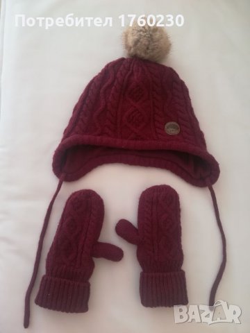 Комплект зимна шапка и ръкавици Н&М, снимка 2 - Бебешки шапки - 40117600