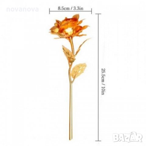 24K Gold Rose Златна роза Луксозен подарък за Св. Валентин , 8-ми март, снимка 6 - Подаръци за жени - 39614443