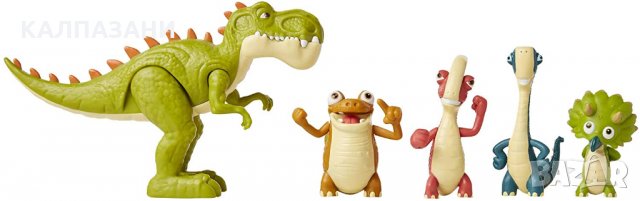 Gigantosaurus 701674 Pack of 5, Green, 10 cm, снимка 3 - Фигурки - 35066649