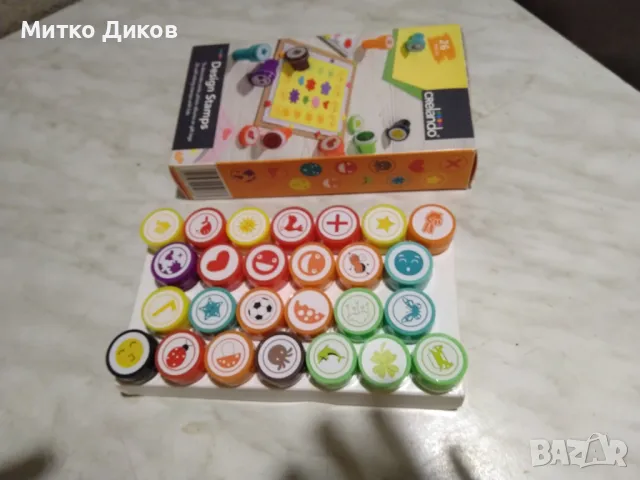 Печати 26 броя детски за игра маркови на Crelando в кутия нови , снимка 8 - Рисуване и оцветяване - 48934178