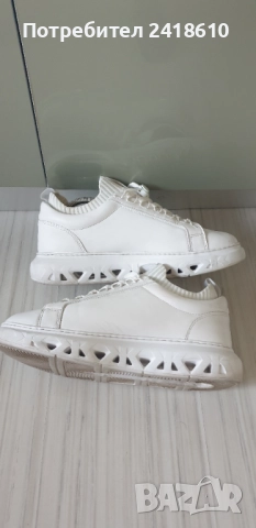 Karl Lagerfeld Leather Mens Size 42/26.5см ОРИГИНАЛ! Мъжки спортно - елегантни обувки / кецове/ есте, снимка 5 - Кецове - 52415267