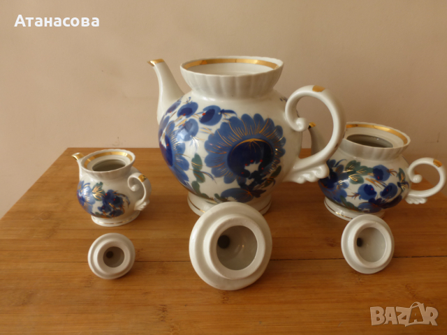 Редки украински порцеланови чайници 3 бр 1970 г чайник, снимка 8 - Аксесоари за кухня - 44566891