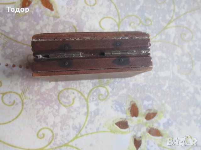 Старинна кутия за годежни пръстени пръстен дърворезба, снимка 3 - Други - 31799388