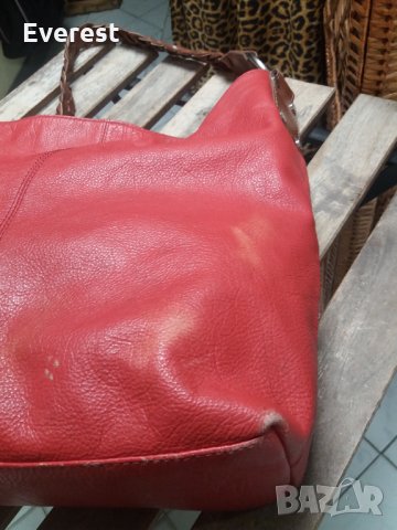 ПРОМО! Естествена кожа чанта, голяма червена, тип ТОРБА, снимка 9 - Чанти - 31573722