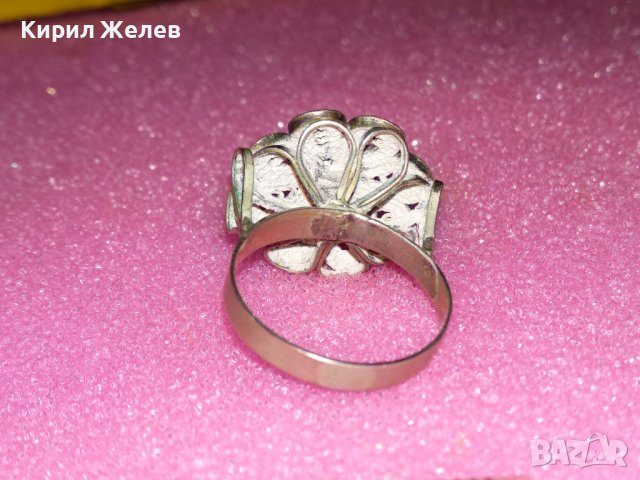 СТАРИНЕН ФЛОРАЛЕН ФИЛИГРАНЕН СРЕБЪРЕН ПРЪСТЕН ВИСОКА ПРОБА СРЕБРО МАЙСТОРСКА РЪЧНА ИЗРАБОТКА 32551, снимка 15 - Антикварни и старинни предмети - 44394242
