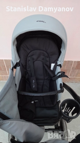 Бебешка количка Milu kids Atteso Ledo, 3 в 1, еко кожа, снимка 3 - Детски колички - 52961392
