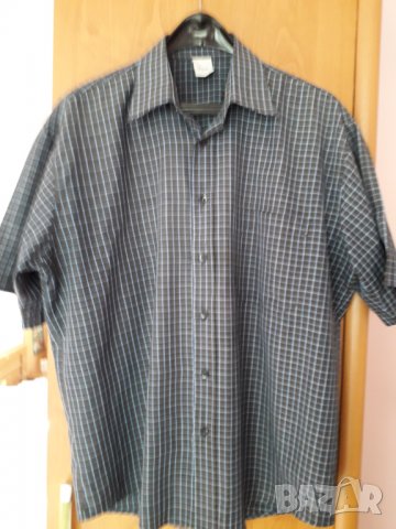 Мъжка риза къс ръкав на квадратчета 41/42, снимка 1 - Ризи - 29157454