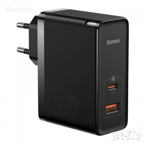 Baseus GaN 5 Pro Charger 100W  - Зарядно за лаптопи, смартфони и таблети, снимка 8 - Оригинални зарядни - 39029338