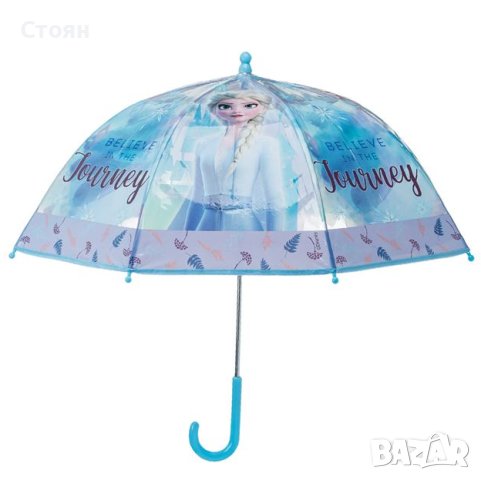 Frozen  Чадър за дъжд Детски Елза Замръзналото кралство  64см, снимка 2 - Чадъри - 42875434