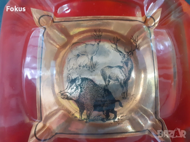 Страхотен стар руски пепелник - каталин - с ловни мотиви, снимка 3 - Антикварни и старинни предмети - 53327010