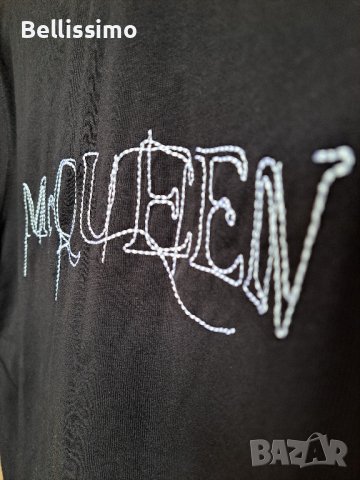 *Alexander McQueen* Тениска с къс ръкав, бродирано лого, premium quality, снимка 2 - Тениски - 44232165