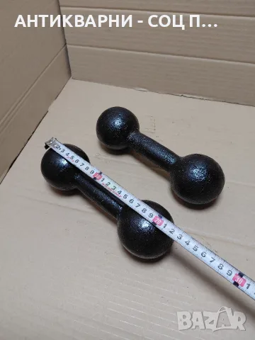Комплект Соц Стари Фитнес Гирички 2×3.200кг. НОМЕР 673., снимка 6 - Антикварни и старинни предмети - 55971894