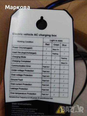 Зарядна станция за Електрически автомобил Type 2 -Шуко домашен контакт, снимка 6 - Аксесоари и консумативи - 53107093