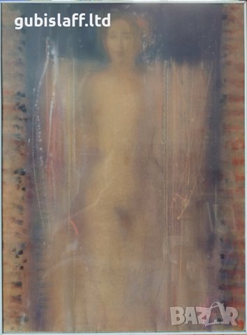 Картина, "Танцьорка", 1997 г., худ. проф. Светозар Бенчев, снимка 4 - Картини - 42792499