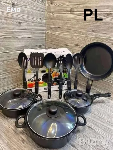 Комплект съдове за готвене от 13 части с незалепващо покритие