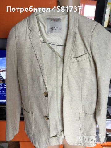 Детско сако от памук и лен (момче) ръст 140, 9-10 години