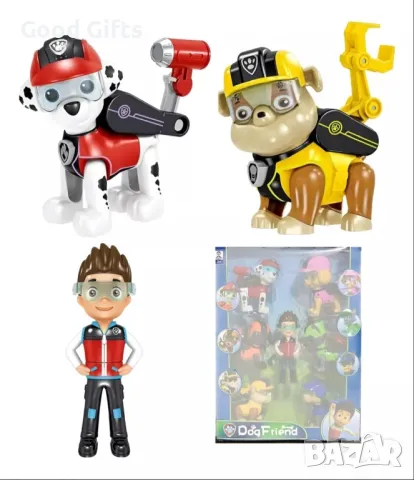 Голям комплект Фигурки Пес Патрул и Райдър Paw Patrol кученца с Райдър, снимка 6 - Фигурки - 49748785