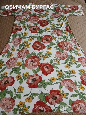 НОВА 4xl раз.58 КРАСИВА ЛЯТНА РОКЛЯ С ЦВЕТЯ, снимка 7 - Рокли - 49589709