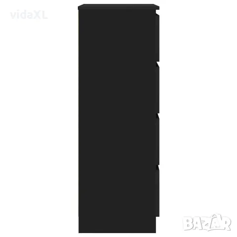 vidaXL Сайдборд, черен, 60x35x98,5 см, инженерно дърво, снимка 7 - Бюфети - 56147688