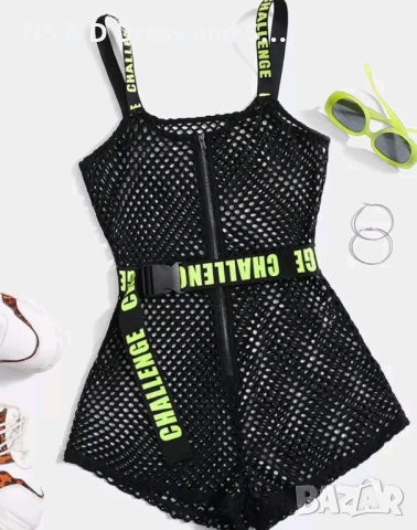 Дамски къс летен плажен гащеризон 