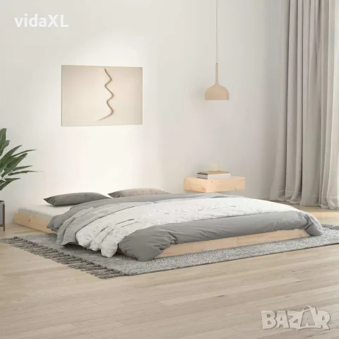 vidaXL Рамка за легло, бор масив, 160х200 см, снимка 2 - Спални и легла - 56147945