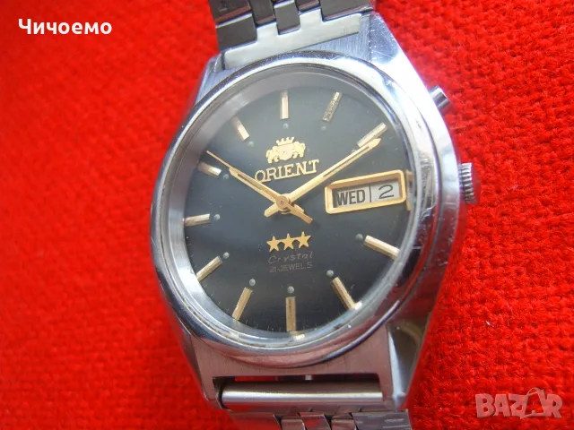Orient Crystal 3 Stars Automatic Japan  мъжки ръчен часовник, снимка 2 - Антикварни и старинни предмети - 55924315