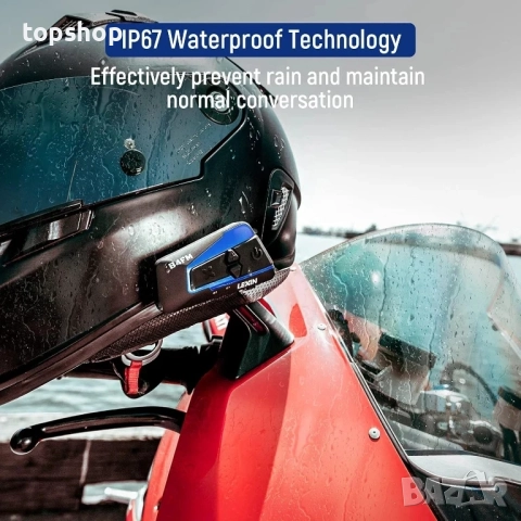 НОВИ LEXIN 2 бр. B4FM за 10 водача Bluetooth интеркоми за каска със споделяне на музика..., снимка 3 - Аксесоари и консумативи - 51636393