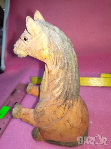 СТАРА КОЛЕКЦИОНАРСКА ДЪРВЕНА ФИГУРКА КОНЧЕ РЪЧНА ИЗРАБОТКА 42846, снимка 9 - Статуетки - 44314134